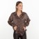 Female blouse, coffee color, zebra print, rr 44