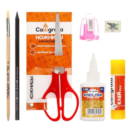 Labor folder A4, 335 x 260 x 60 mm, with handles, textiles, PVC, with a filling of 13 items, calligrata, PTR-111, "pencils"-12