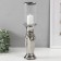 Ceramics candlestick, glass for 1 candle "art" d = 7.5 cm silver 9x9x37.5 cm
