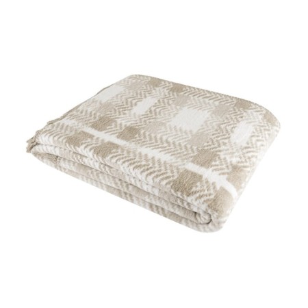 Tina blanket, size 200x220 cm, beige color-1