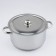 The pan is whole, 9 l, d = 28 cm, with a heat distribution layer, a metal cover