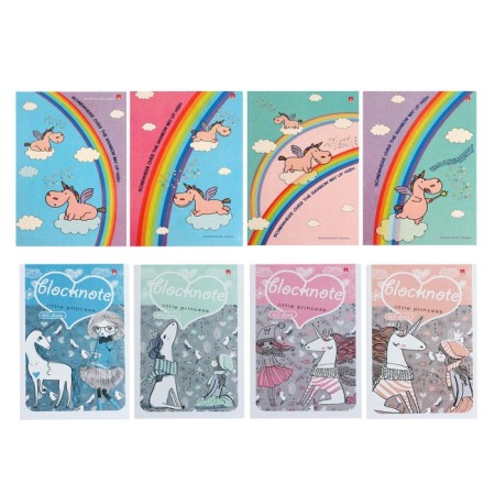 Notepad A5, 40 sheets "Magic Unicorns", covered cardboard, mix