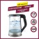 Pioneer KE803G kettles, glass, 1.7 l, 2200 watts, black