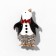 New Year's Brooch "Mr. Penguin", colored in gold