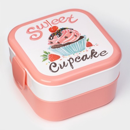 Container for lunch "Capcakes", 2 departments, 400 ml