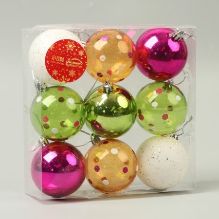 Set of balls plastic D-5.5 cm, 9 pcs "Party" mix-2
