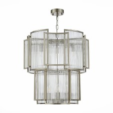Люстра подвесная St Luce. SL1234.103.08. Cosenza. 8х60 Вт, E14, 56х56 см, цвет никель