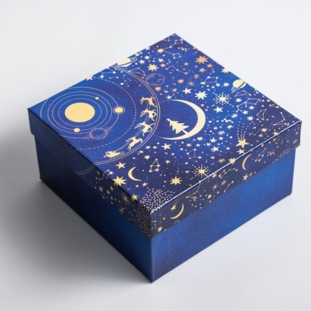 A set of gift boxes 5 in 1 “Cosmos”, 14 x 14 x 8 - 22 x 22 x 12 cm, New Year-6