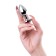 Anal plug, metal, silver, with a crystal of ruby ​​color, 7 cm, D 2.7 cm, 50 g