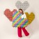A set of balls "Heart. Pixel ", foil, 4 pcs.