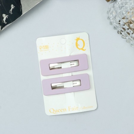 Invisibility for hair "Adeli" (set 2 pcs) matte straight, 5 cm, lilac