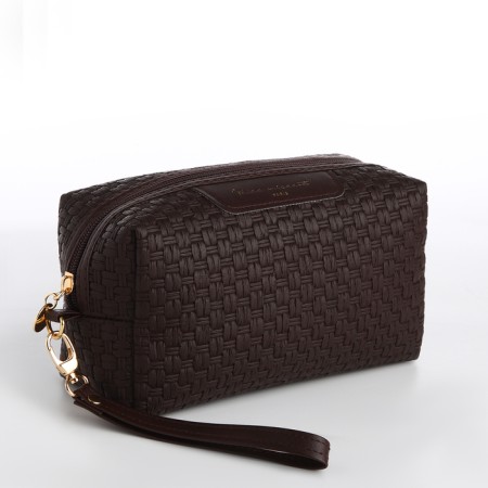 Lightning cosmetic bag, brown color