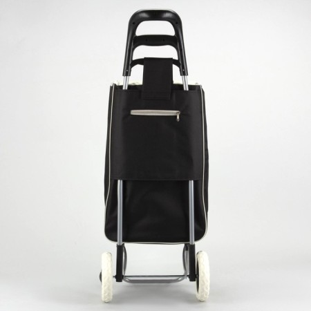 Household bag on wheels, department on the lace, load up to 25 kg, black color-2