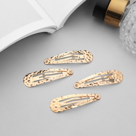 Invisibility for hair "openwork" (set 6 pcs) 5 cm, gold-1