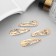 Invisibility for hair "openwork" (set 6 pcs) 5 cm, gold