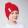 Hat for a boy, red color, size 52-56