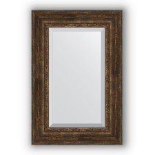 Mirror with fatset in a baguette frame - an aged tree with an ornament of 120 mm, 62 x 92 cm, evoForm