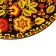 Board cutting and serving round kitchen "Khokhlomskaya painting", 25.5 cm