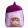 Baby backpack for a girl "Kitty in a hat", 24x28x8.5 cm