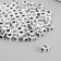 Beads for creativity plastic "Russian letters on a white cube" set of 500 grams 0.6x0.6x0.6 cm