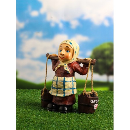 Garden figure "Grandma with buckets" 20x7x19cm-7