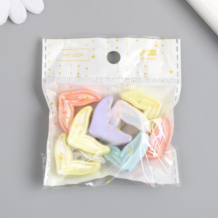 Busina for creativity plastic "Fish tail. Purumatic gloss" mix 0.8x2x2.9 cm-3