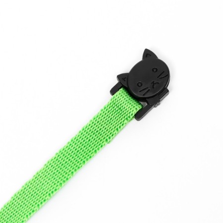 Fly collar with a bell, 30 x 1 cm, polyester, green-4