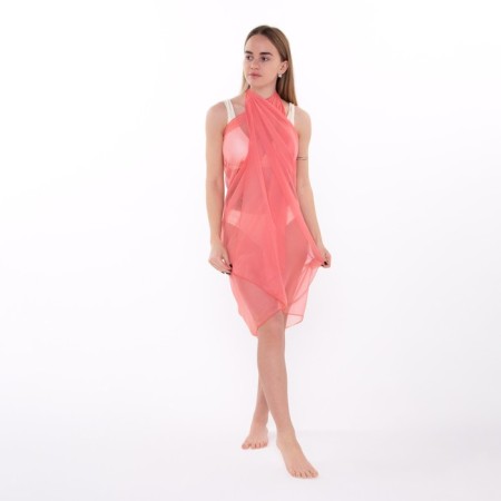 Pareo female, orange color, size 150x95 cm