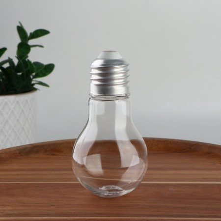 A bottle for storage "Light bulb", 80 ml, silver/transparent color-2