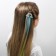 Hair clips, colored strand "You will be from Love"
