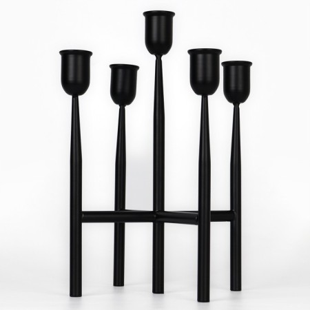 Summary Metal "Laconism", 5 candles, 14 x 14 x 19 cm-1