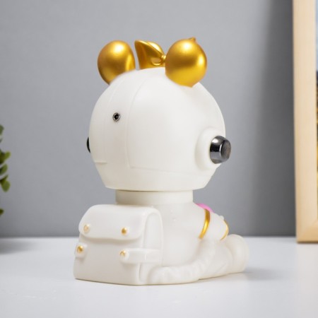 Night-wound Mishka Bear Cosmonaut Led usb white 12x12x16.5 cm-12