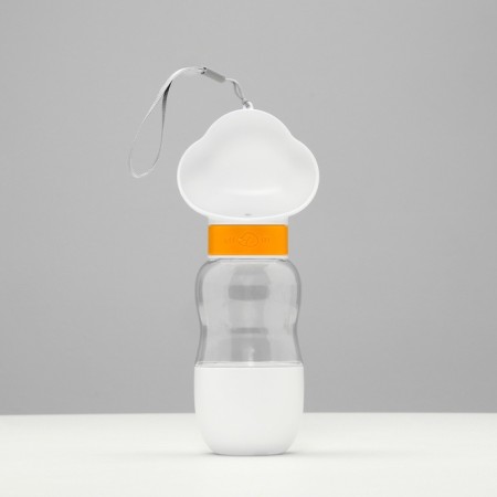 Walking drinker 585 ml+feed container, yellow-7
