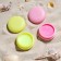 A set of two lip balms "strawberries", "peach"