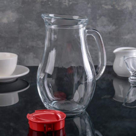 Glass Glass Glass Bistro, 1 L, Red Cover color-2