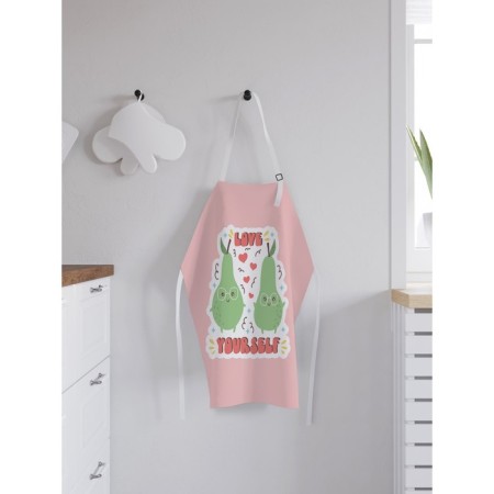 Apron kitchen with a photo print "Funny pears", adjustable, size OS-1