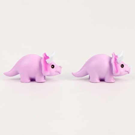 Miniature puppet "dinosaurus", set 2 pcs., Size 1 pc. - 3 × 5.5 × 2 cm, purple color-4