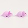 Miniature puppet "dinosaurus", set 2 pcs., Size 1 pc. - 3 × 5.5 × 2 cm, purple color