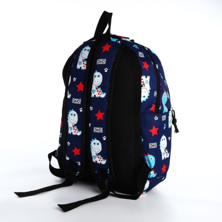 Set of a youth backpack from textiles, a shoper bag, blue color-2