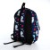 Set of a youth backpack from textiles, a shoper bag, blue color