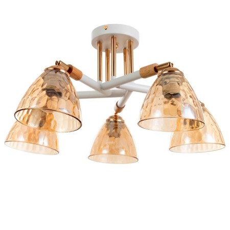Svetogor chandelier "Star" 5x60W E27 white 53x53x27cm-3