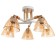 Svetogor chandelier "Star" 5x60W E27 white 53x53x27cm