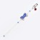Collar "bow", 28 x 1 cm, Osh 18-24 cm, transparent/blue