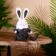 Souvenir "rabbit" hanging paws, wood 20 cm, gray