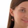 Earrings plastic "cocktail", brown color