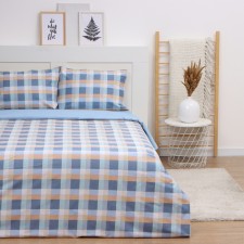 Lovelife Lovelife Lowel 1,5P Square Blue, 143x215cm, 150x225cm, 50x70cm-2pcs, satin, cotton 125g/m