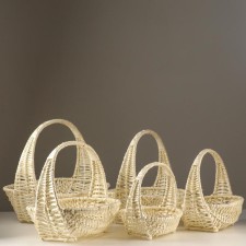 Set of baskets, 5pcs., 42x34x41cm, 37x30x36cm, 32x26x33cm, 27x21x28cm, 22x17x23cm, vine, vine