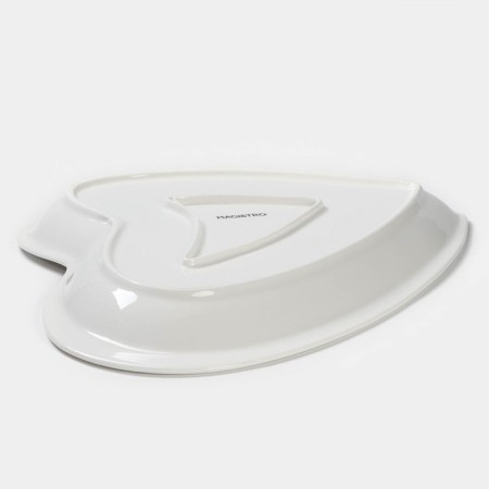 Porcelain dish Magistro "Heart", 24 × 27 × 3 cm, white color-2