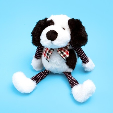 Soft toy "Dog", 16 cm, black and white color