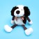 Soft toy "Dog", 16 cm, black and white color